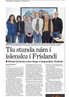 Artikel in IJslandse krant Morgunblaðið